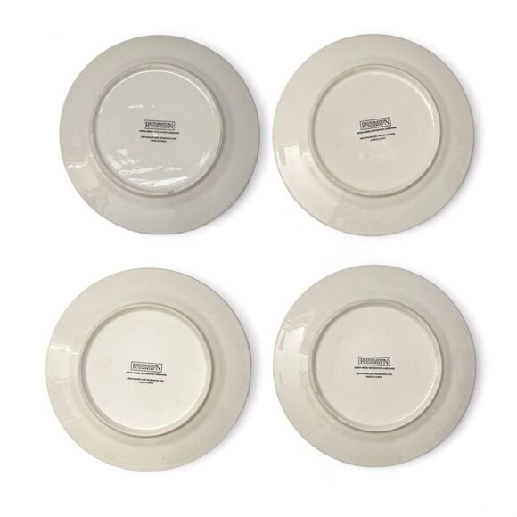 Y2K Restoration Hardware French Cheese Motif Design Appetizer 8” Plate Set of 4 - Picture 14 of 16